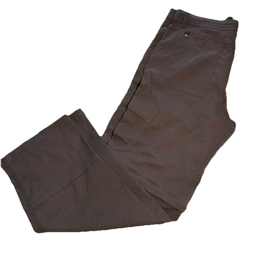Prana Zion Men's Dark Gray Cargo Pants Convertible Size X-Large x 32L